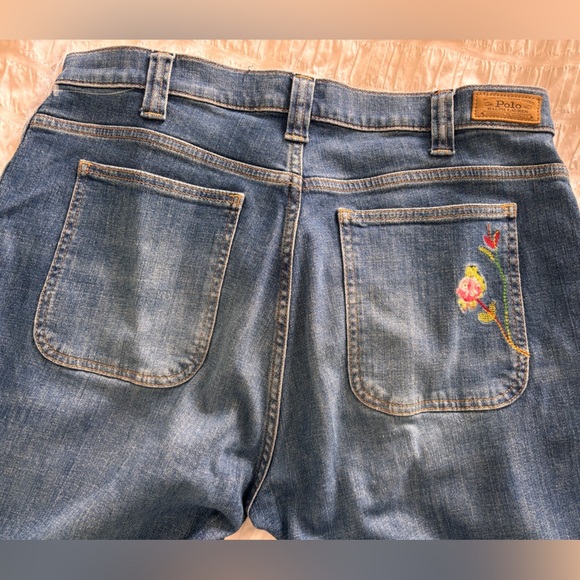 Ralph Lauren Blue Jeans with Floral Embroidery - Picture 4 of 11